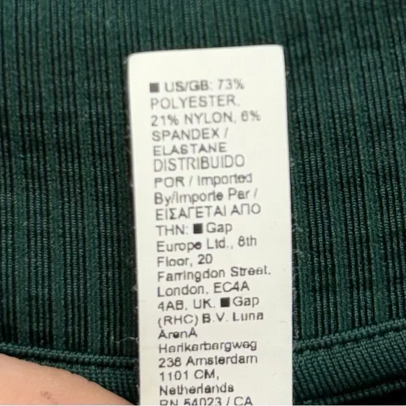 EUC Athleta Ribbed Long Sleeve Mock Neck Top | Emerald Green Size Large - Picture 4 of 5